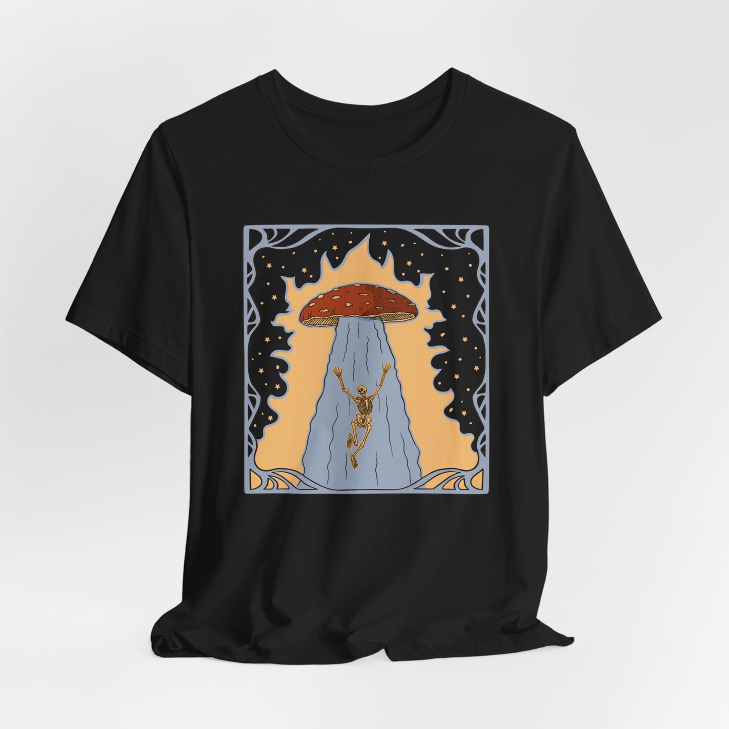 Abduction with mushrooms unisex t-shirt