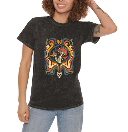 Scull with Mushrooms Unisex T-Shirt