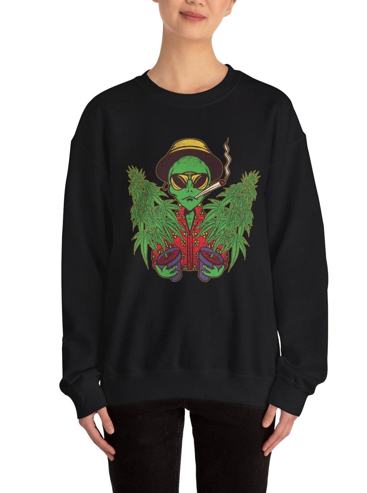 Weed  And Aliens In Las Vegas unisex sweatshirt